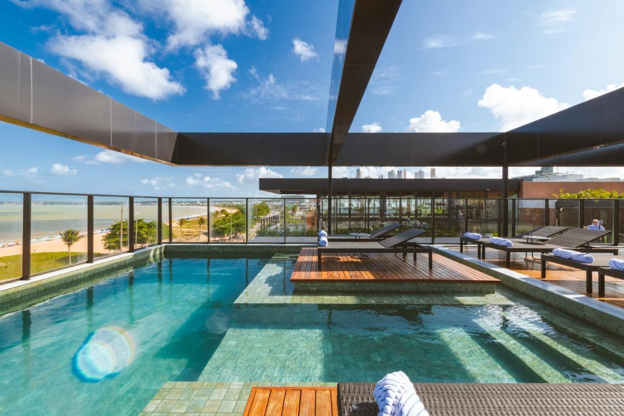Ba'Ra Hotel João Pessoa Exteriör bild Rooftop pool at the hotel